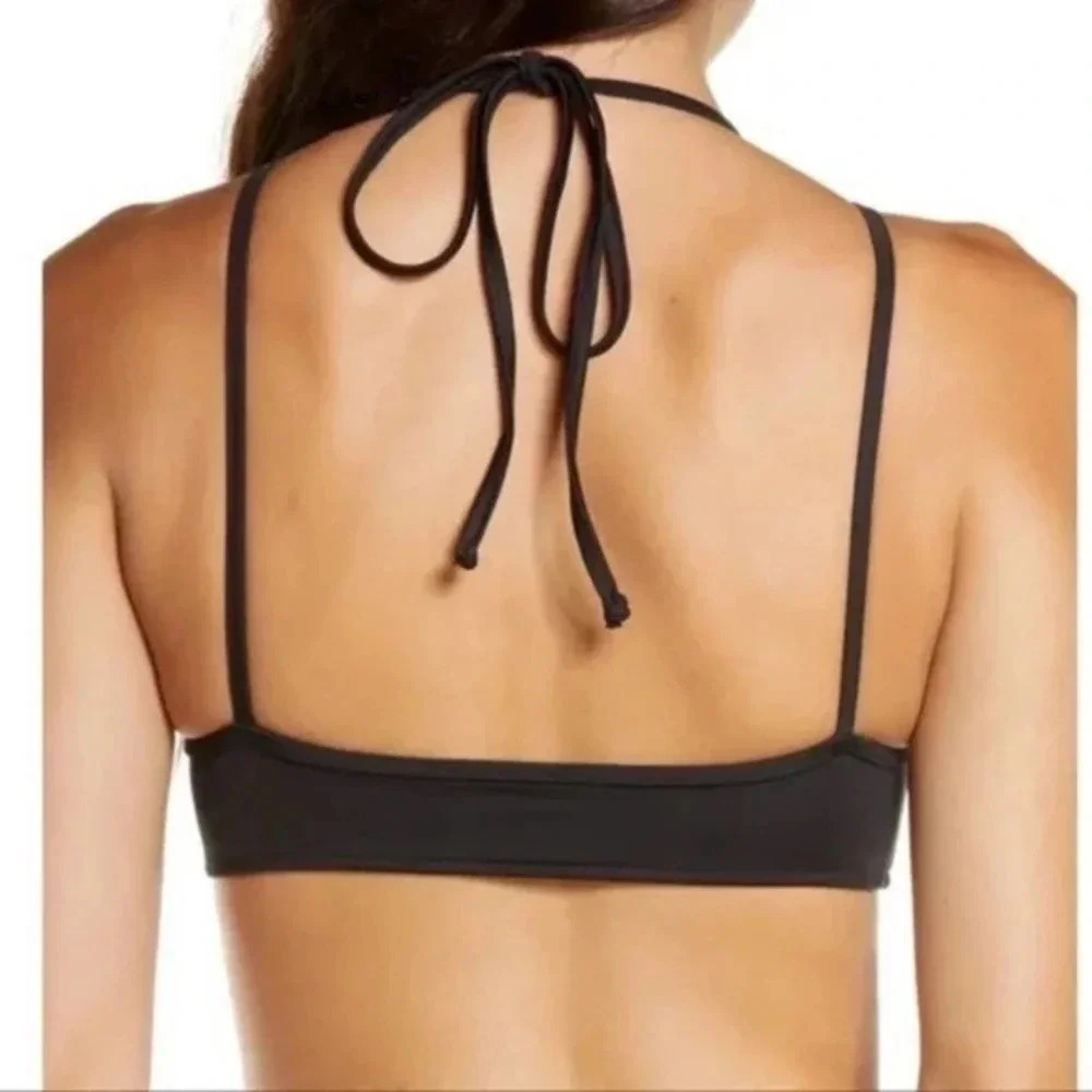 Frankie’s Bikinis Aleisha Eco Bikini Top in Black Small B705 - Picture 2 of 4